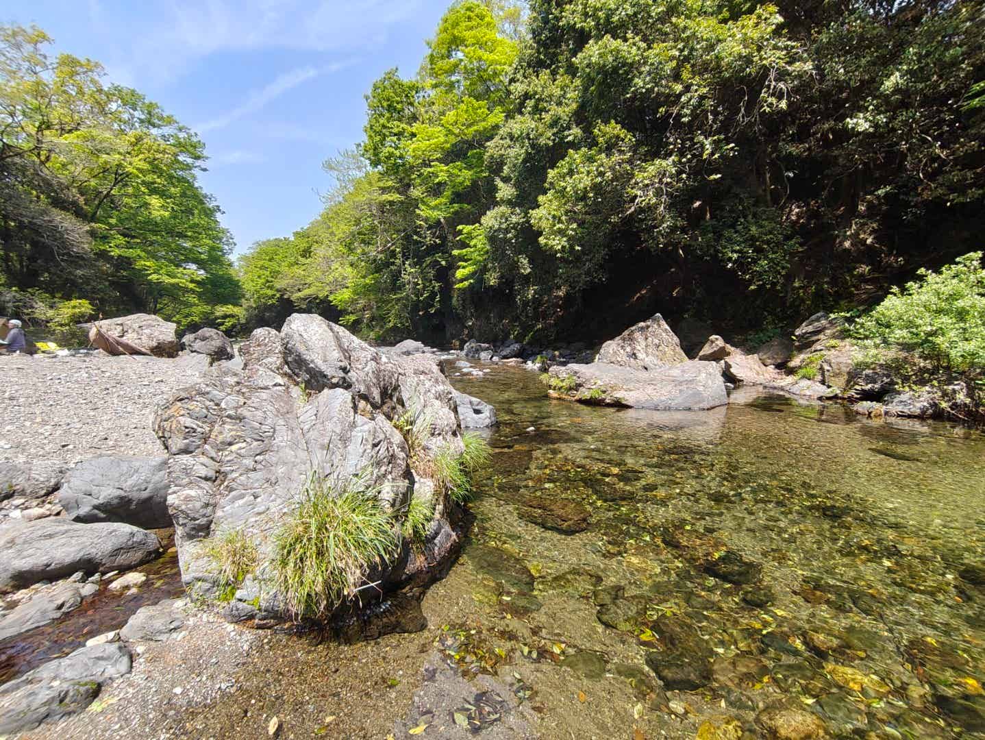 吾妻峡の川の水