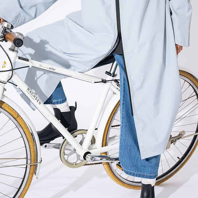 サイクルレインコートのダブルジップ