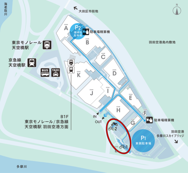 羽田イノベーションシティ案内図