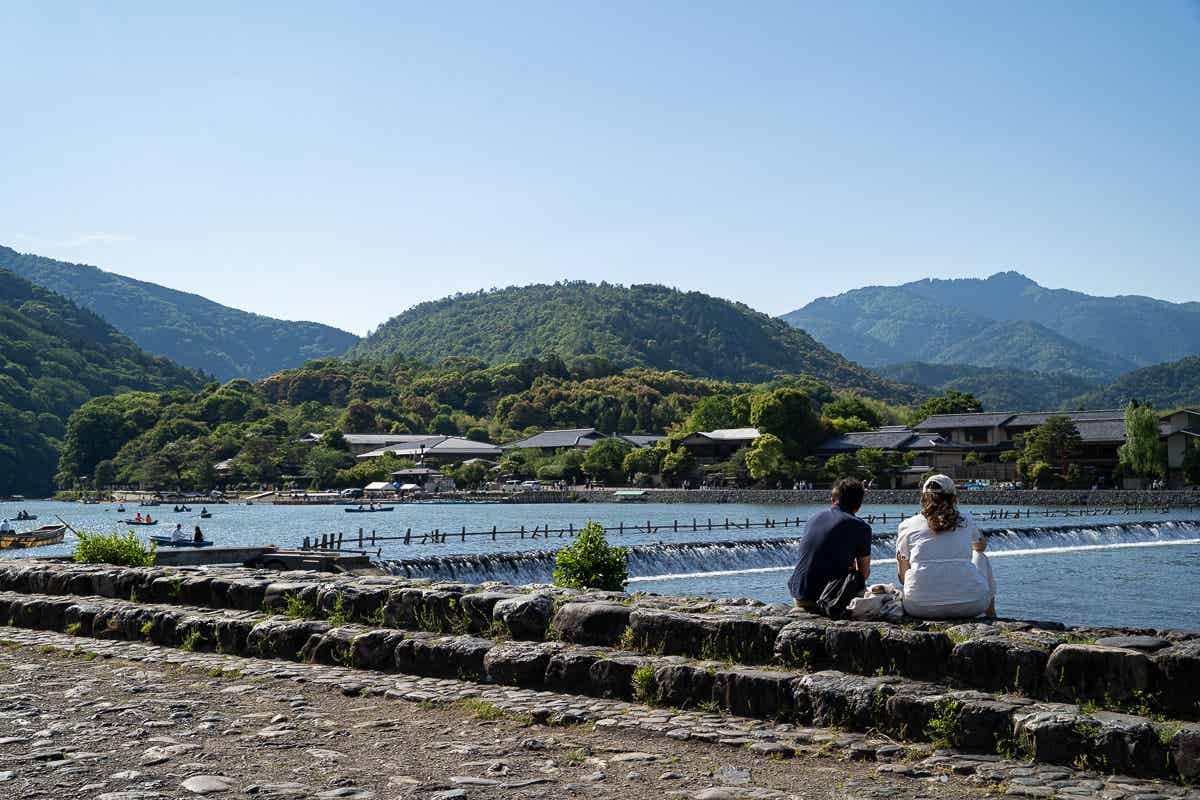桂川沿いの風景