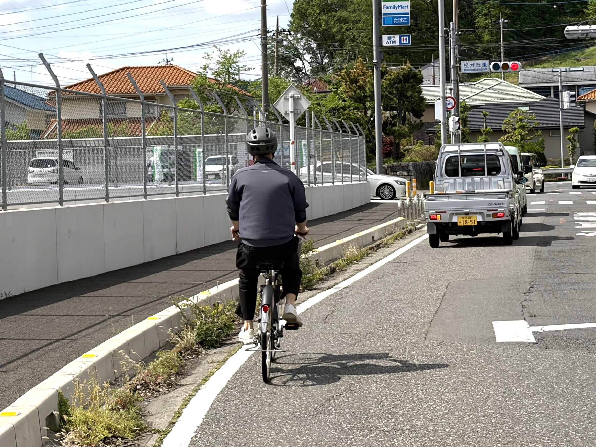 折りたたみヘルメットでの自転車街乗り
