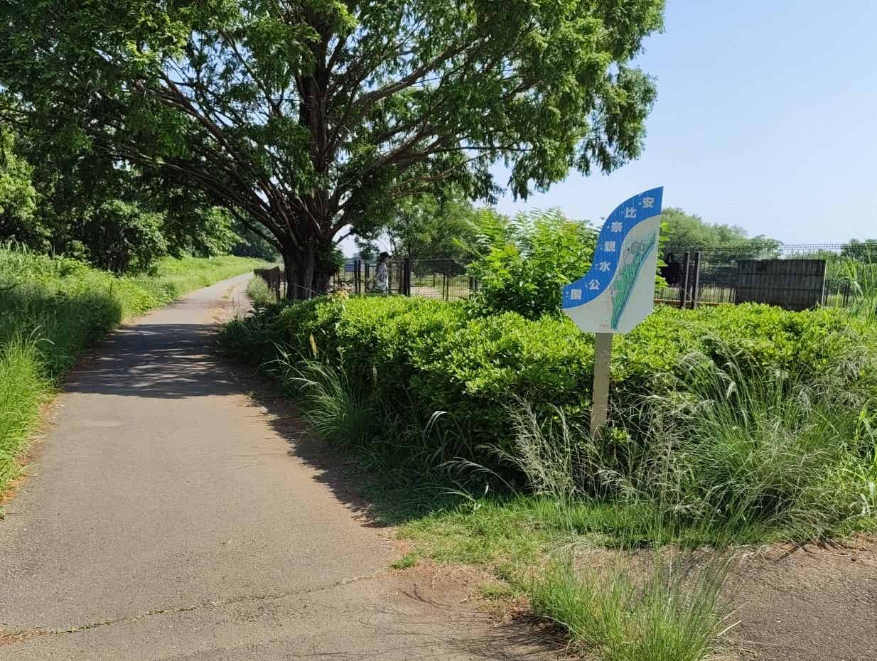 安比奈親水公園の看板