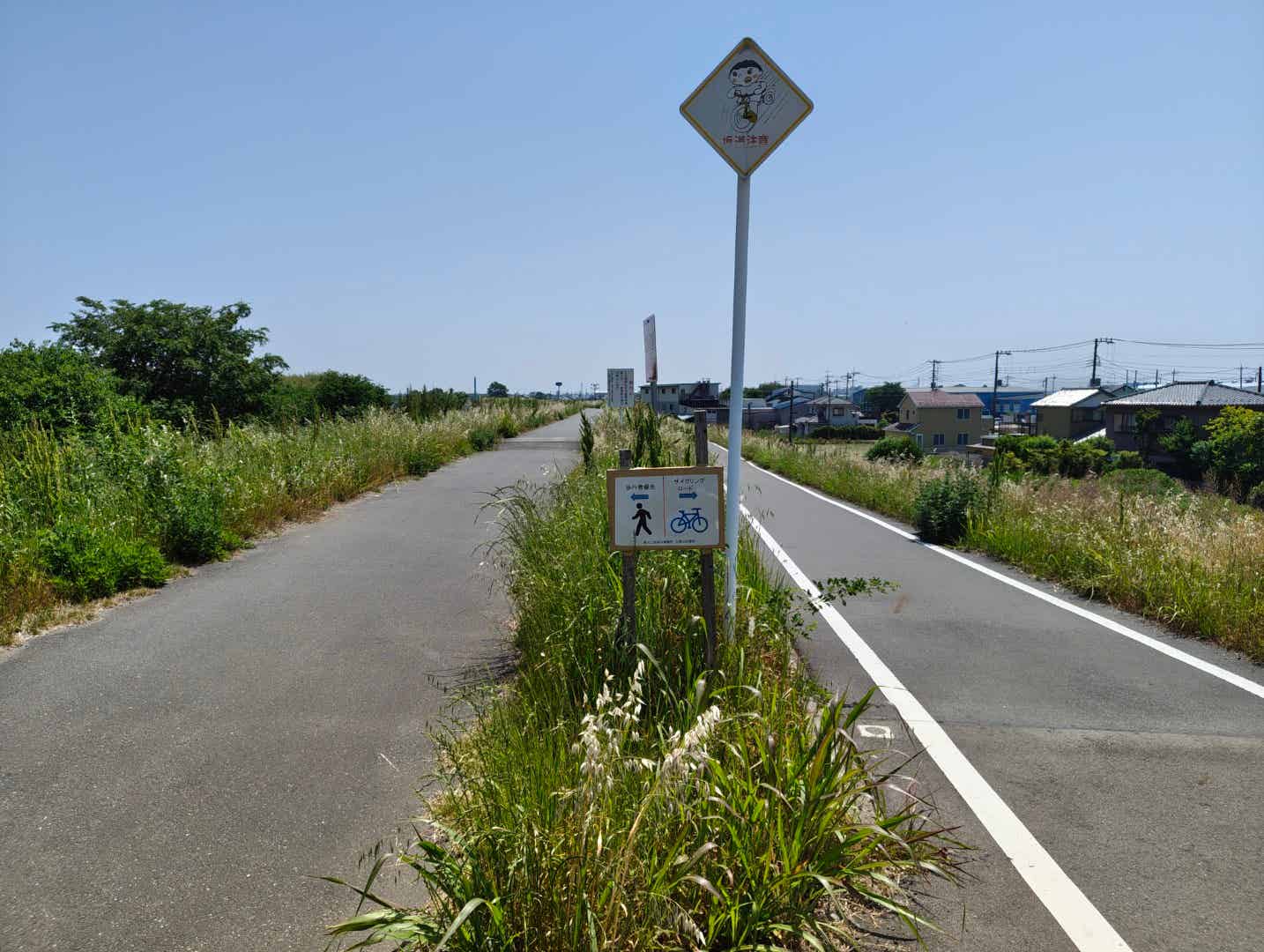 入間川サイクリングロードと歩行者用道路