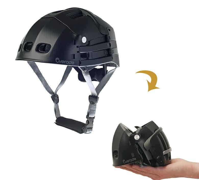 自転車ヘルメットの折りたたんだサイズ感