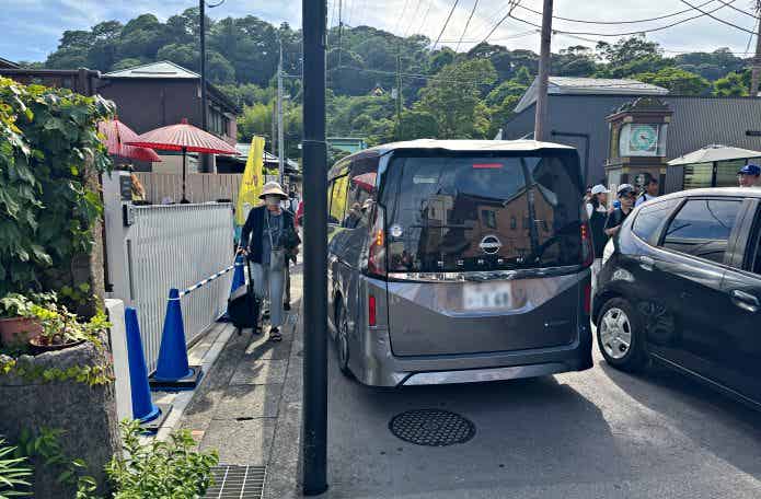 長谷寺近辺の道路混雑
