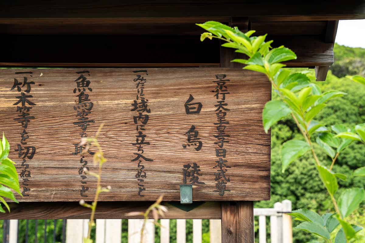 白鳥陵古墳の看板
