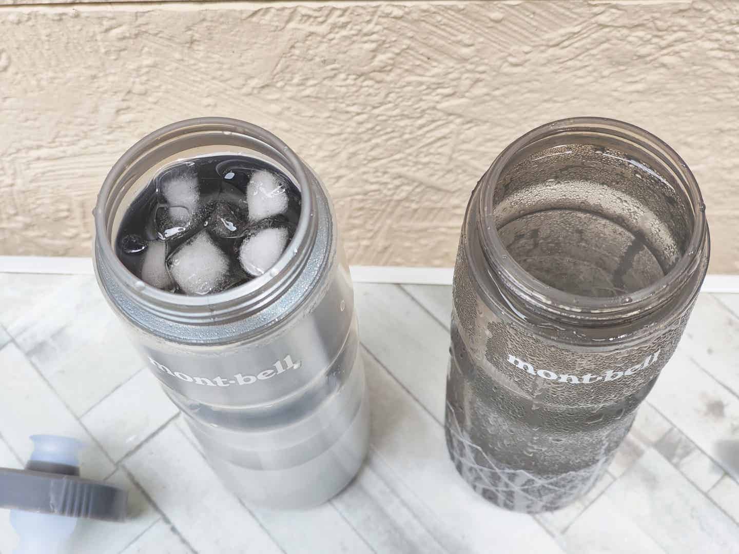 モンベルスクイズボトルの保冷効果検証　30分後