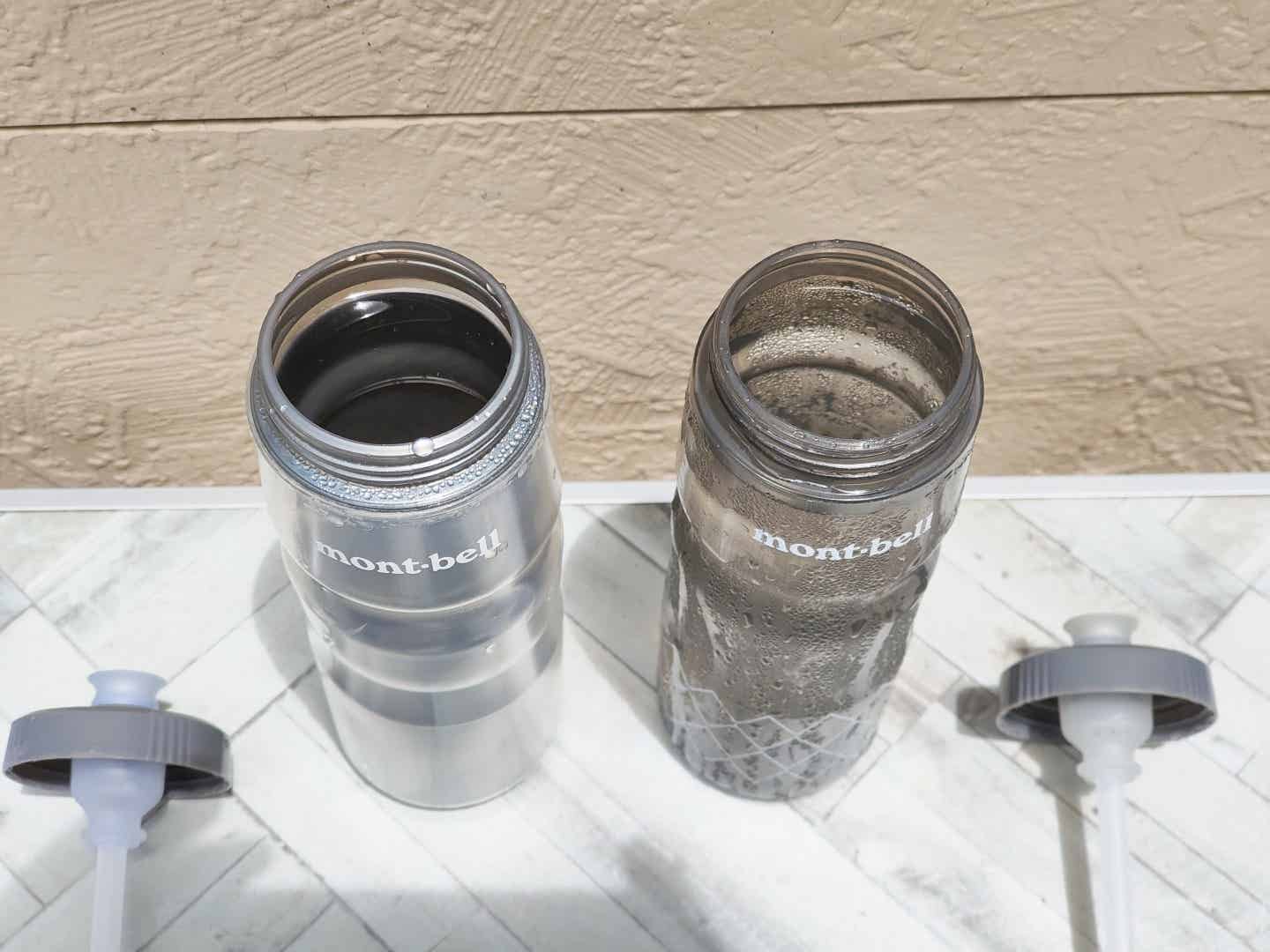 モンベルスクイズボトルの保冷効果検証　1時間後