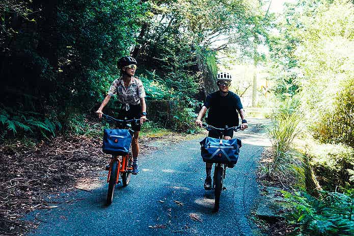 BROMPTON「G Line」に乗るサイクリスト