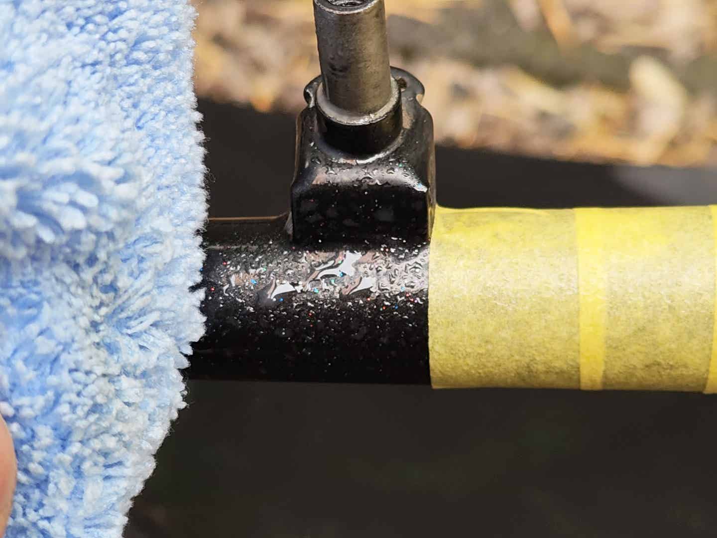アクアシャインコート施工中