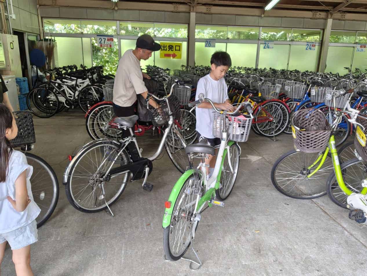 西口サイクリングセンターに自転車を返却