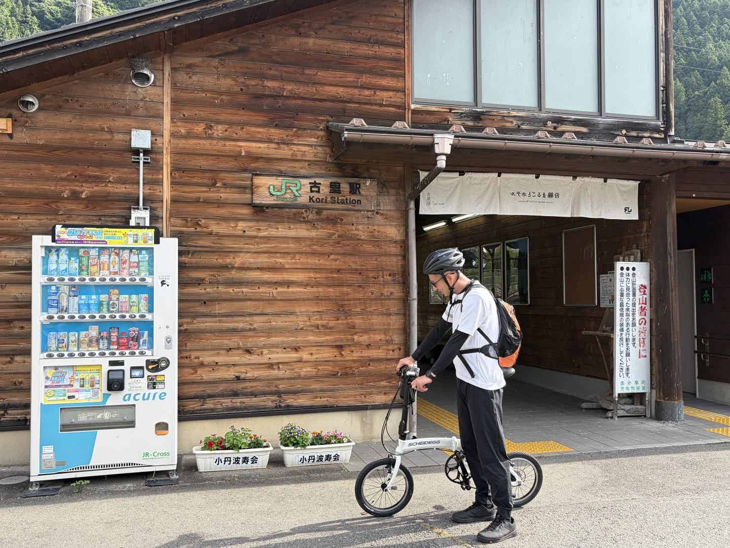 JR古里駅にTR-F16で到着した筆者
