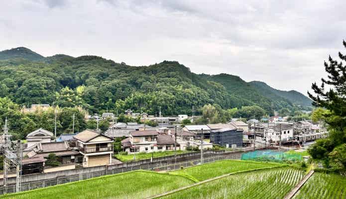 山間部の街並み