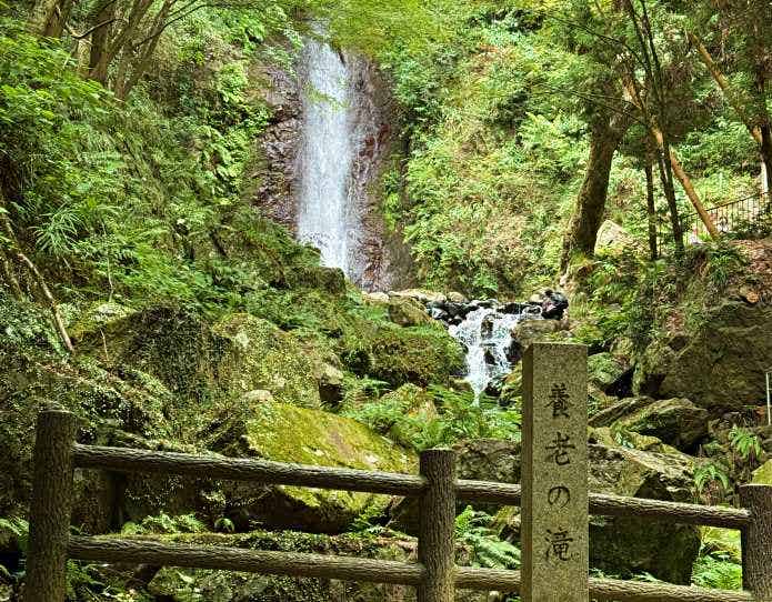 養老の滝と石碑