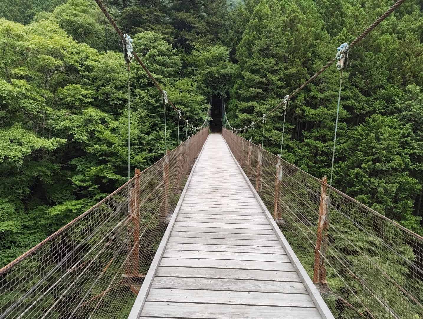奥多摩むかし道のつり橋