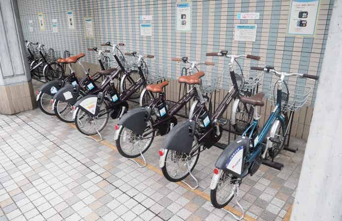 レンタサイクルのステーション