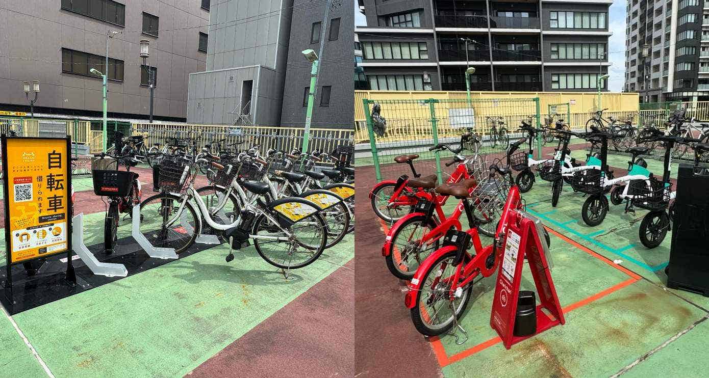 3つのレンタサイクルポート