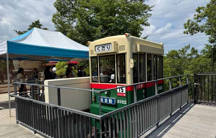 どんどこ森山頂へのスロープカー