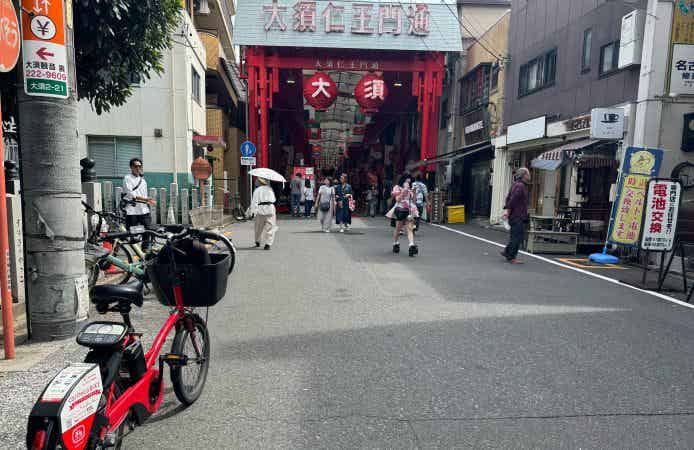 大須観音商店街とレンタサイクル