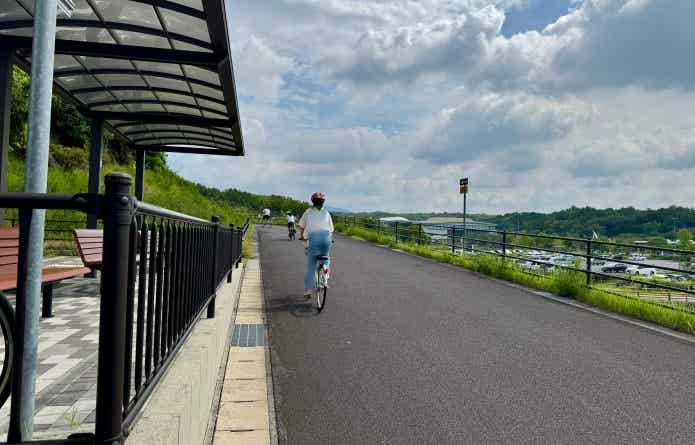 サイクリングコースの終盤上り