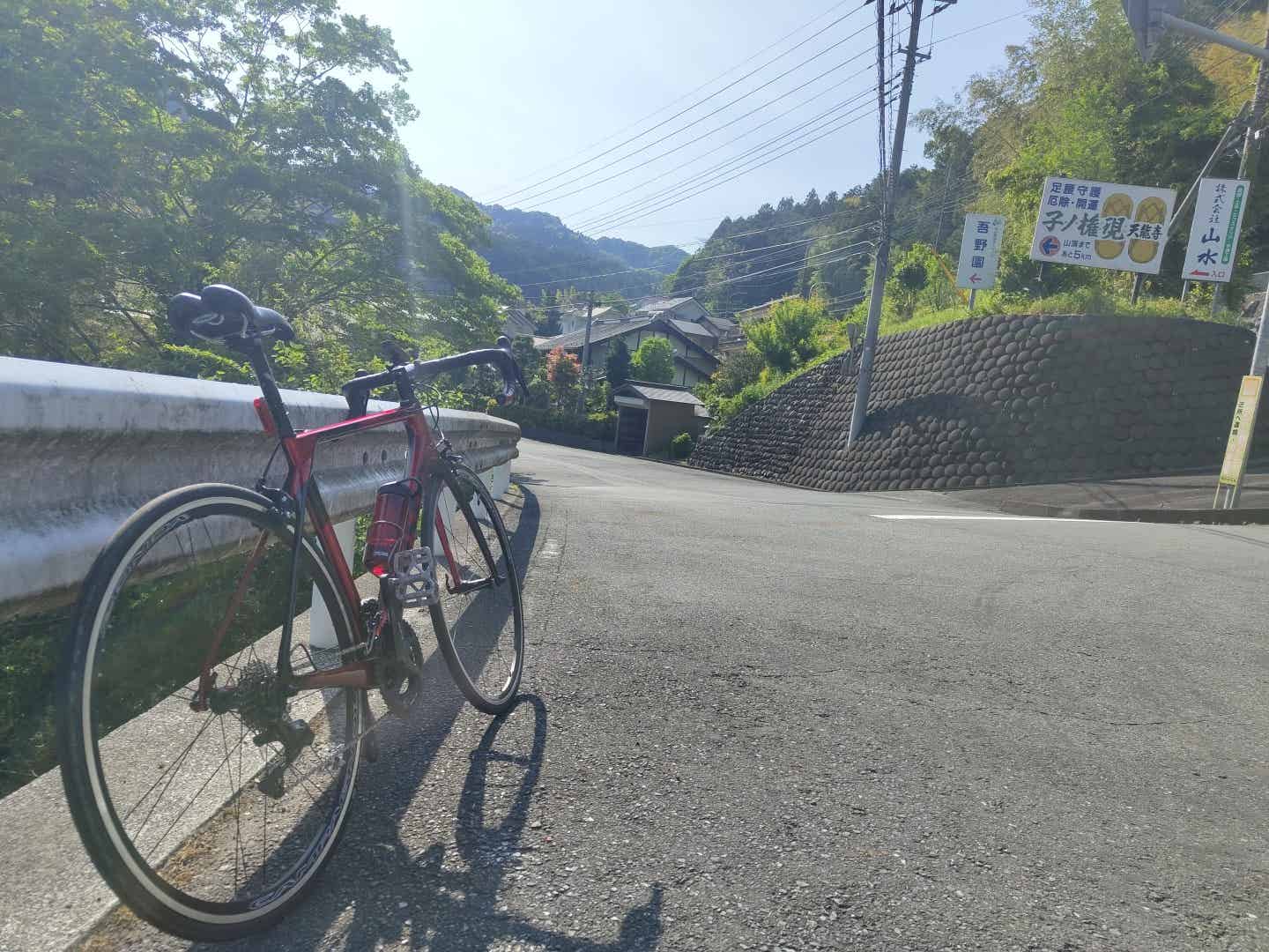 ロードバイクで子の権現を走る