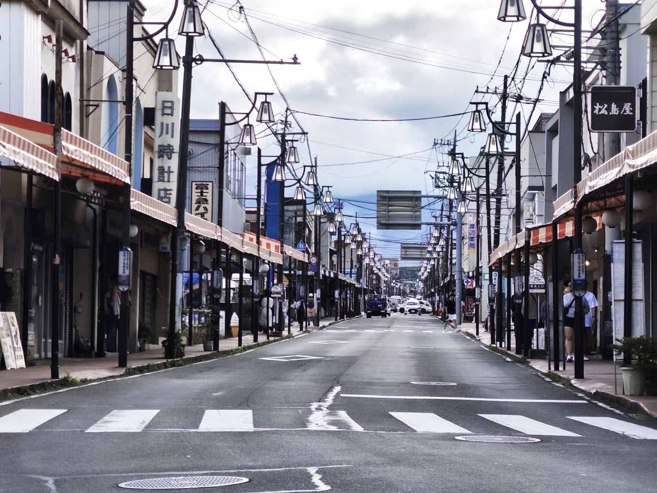 富士吉田レトロ商店街の風景