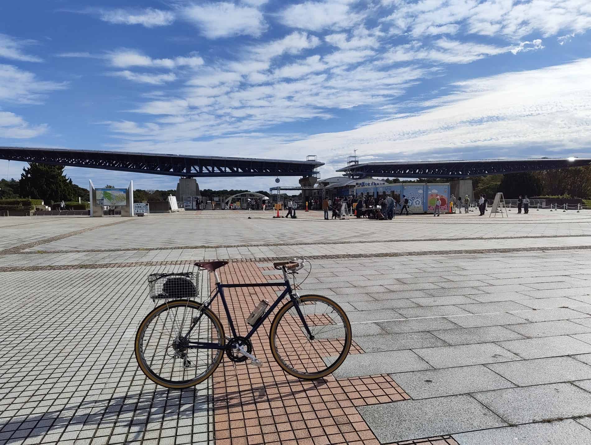 ひたち海浜公園に自転車を持ち込む