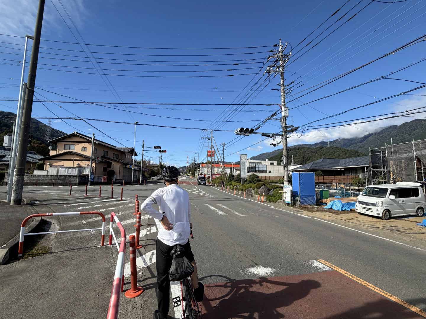 国道139号を走る筆者