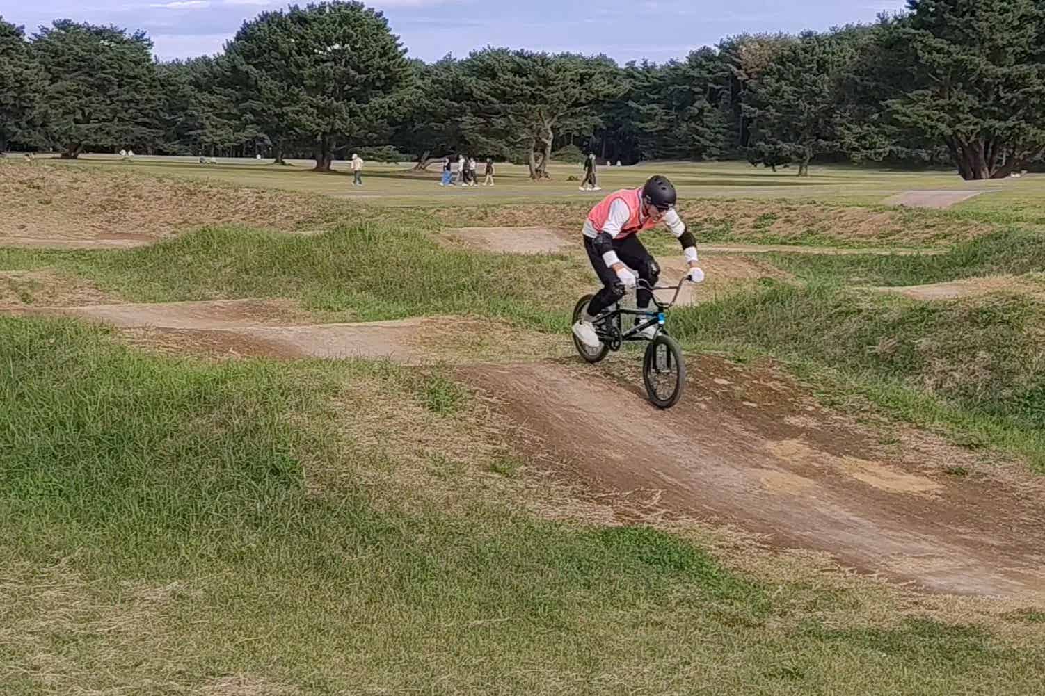 BMXで走る筆者