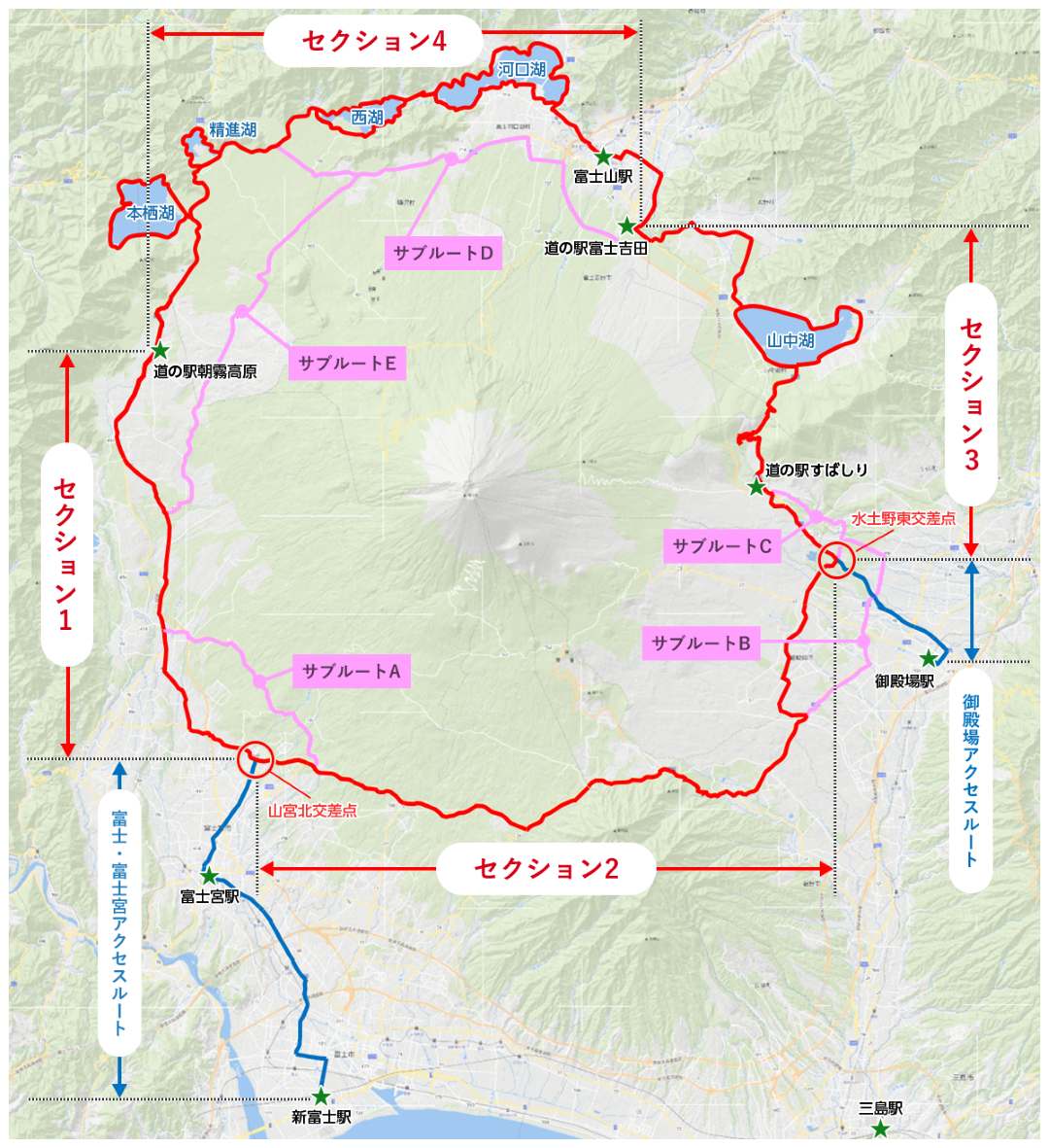 フジイチのルートマップ
